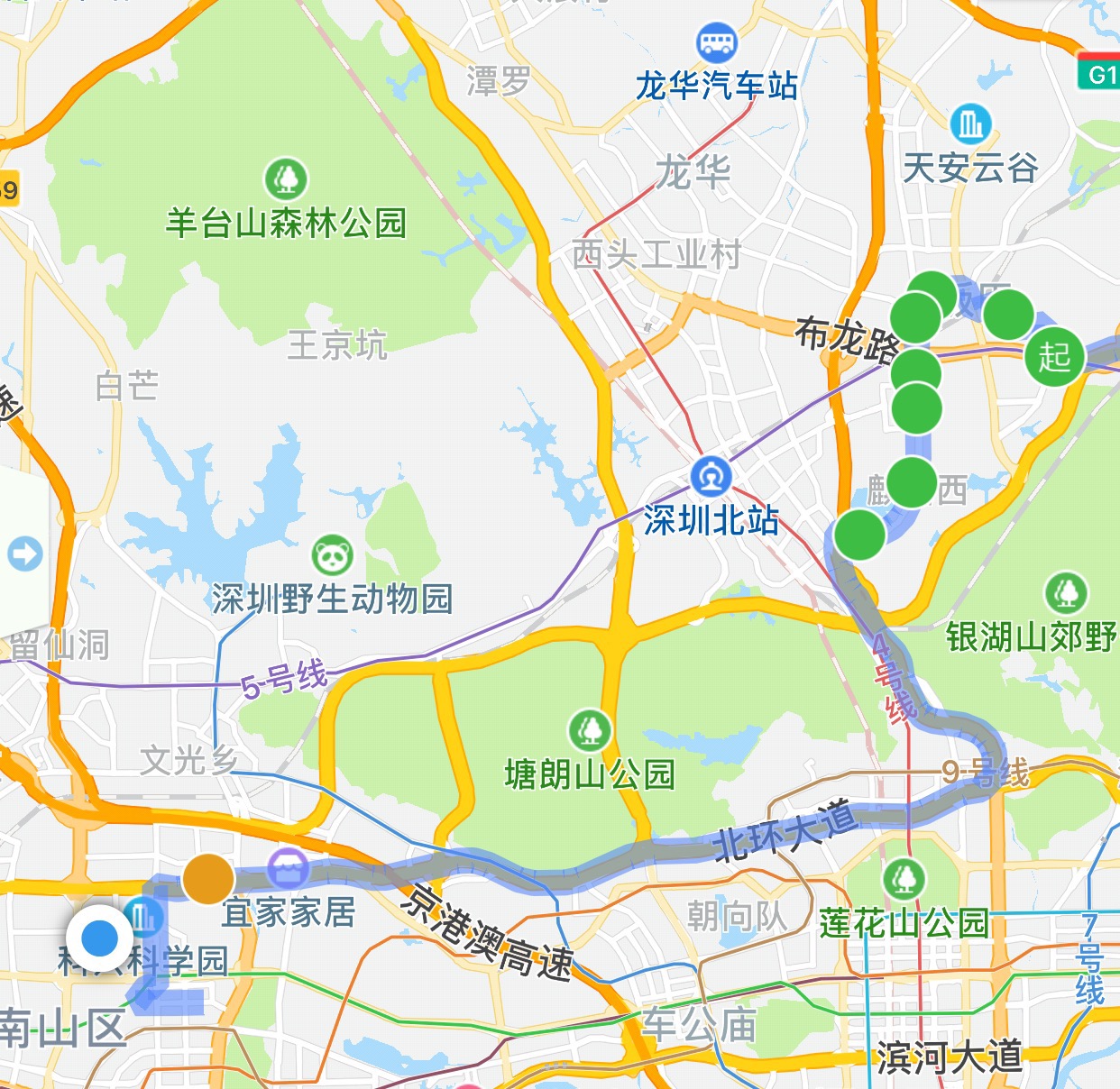往程路线:杨美地铁站——科技园总站
