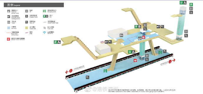 深圳地铁4号线莲花北站3d示意图
