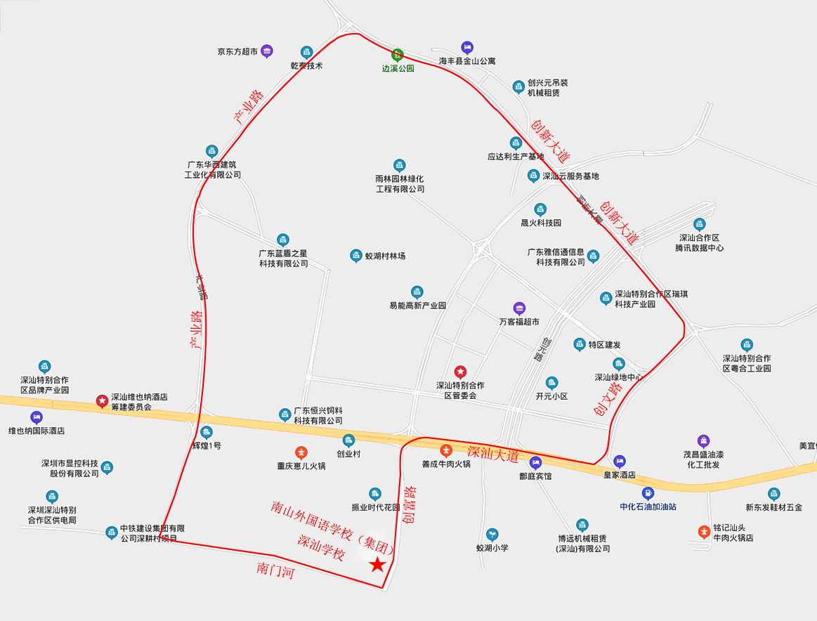 深汕西中心学校学区图2020深汕西中心学校学区划分情况深圳市深汕特别