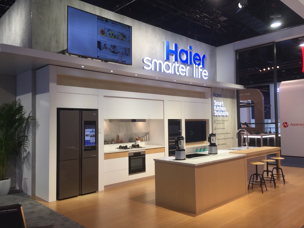 海尔馨厨冰箱ces展动态食材识别科技更大更快更准