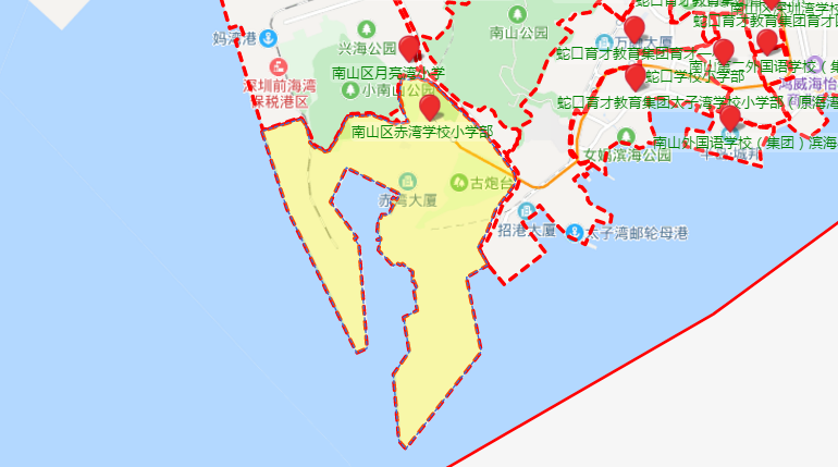 深圳南山区赤湾学校小学部学区划分情况