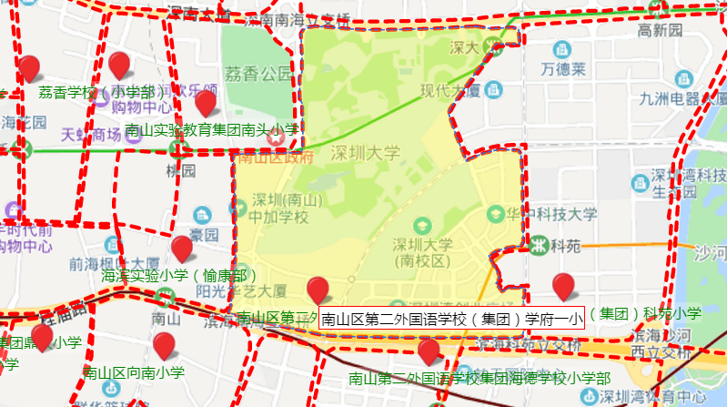 深圳南山区第二外国语学校(集团)学府一小学区划分情况