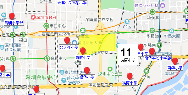 深圳市福田区岗厦小学学区划分情况