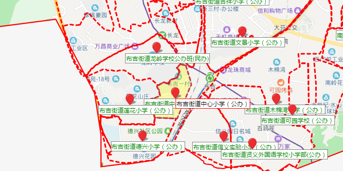 深圳龙岗区布吉中心小学学区划分情况