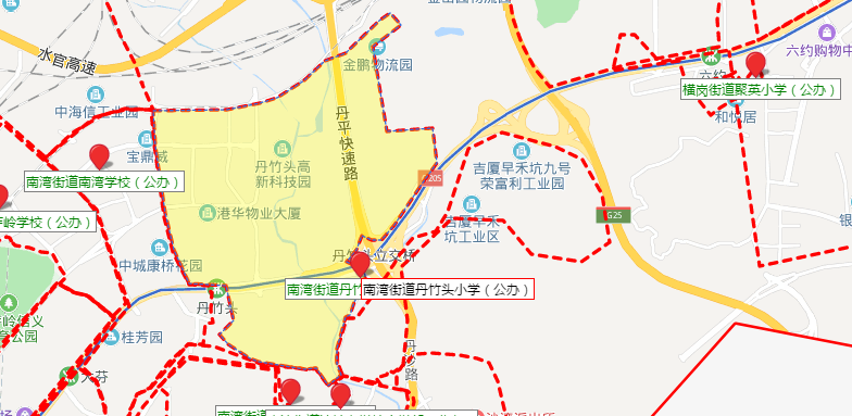 深圳龙岗区丹竹头小学学区划分情况