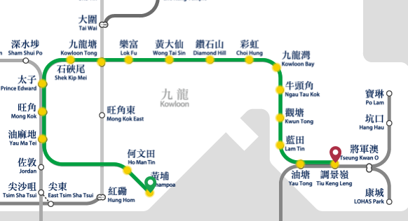 港铁观塘线搭乘攻略站点运营时间配套公交