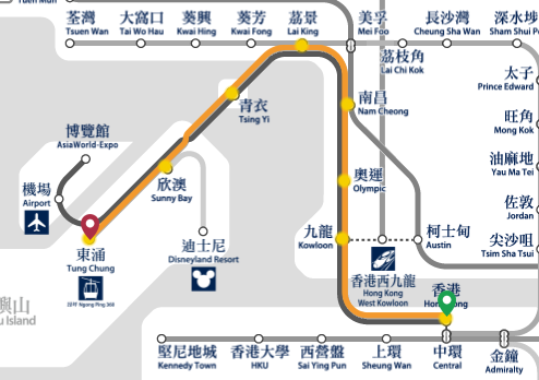 港铁东涌线搭乘攻略票价站点运营时间