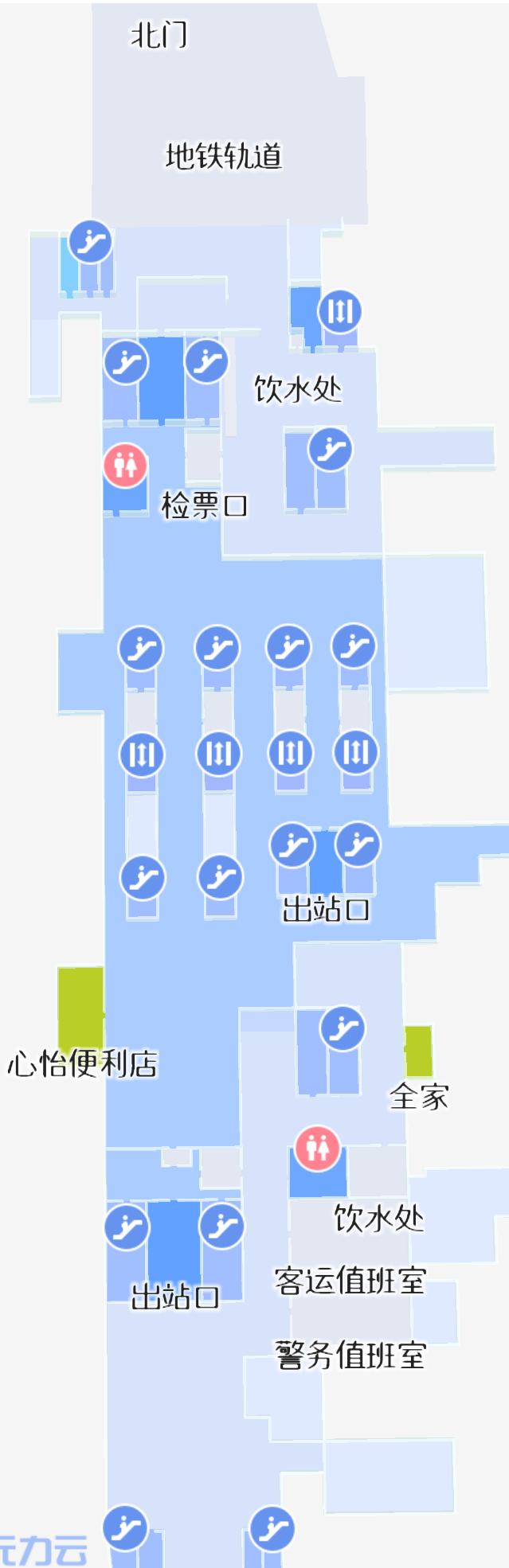 福田高铁站站内地图(附如何站内导航)