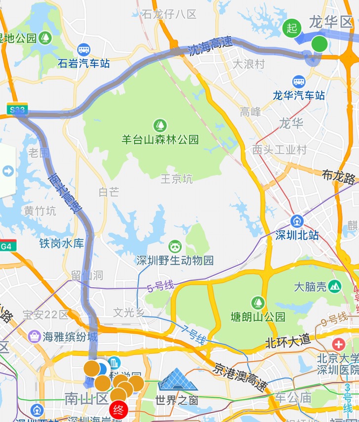 深圳高快巴士270,271号交通路线(停靠站点 票价)