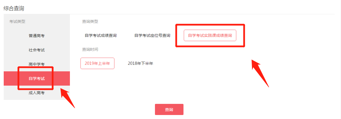 2019年下半年广东省自学考试实践性学习环节考核成绩查询指南