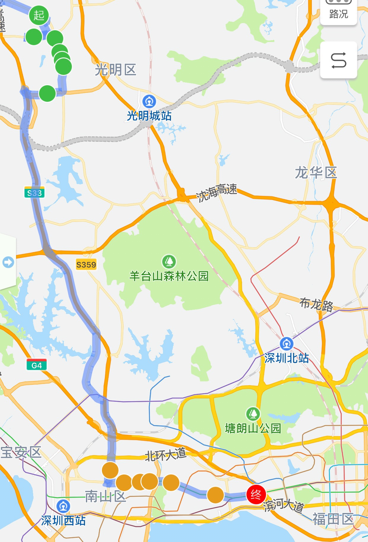 深圳高快巴士458,459号往返上车站点发车时间 票价 站点