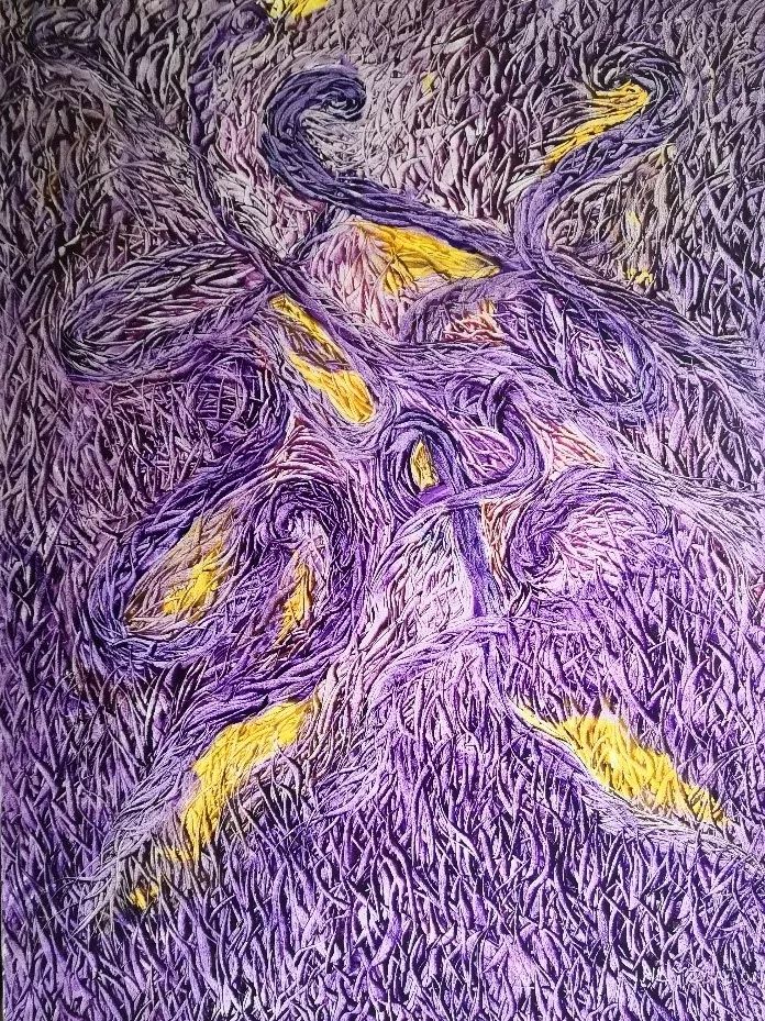 《紫色咏叹调》 布面油画 200x150cm 2019