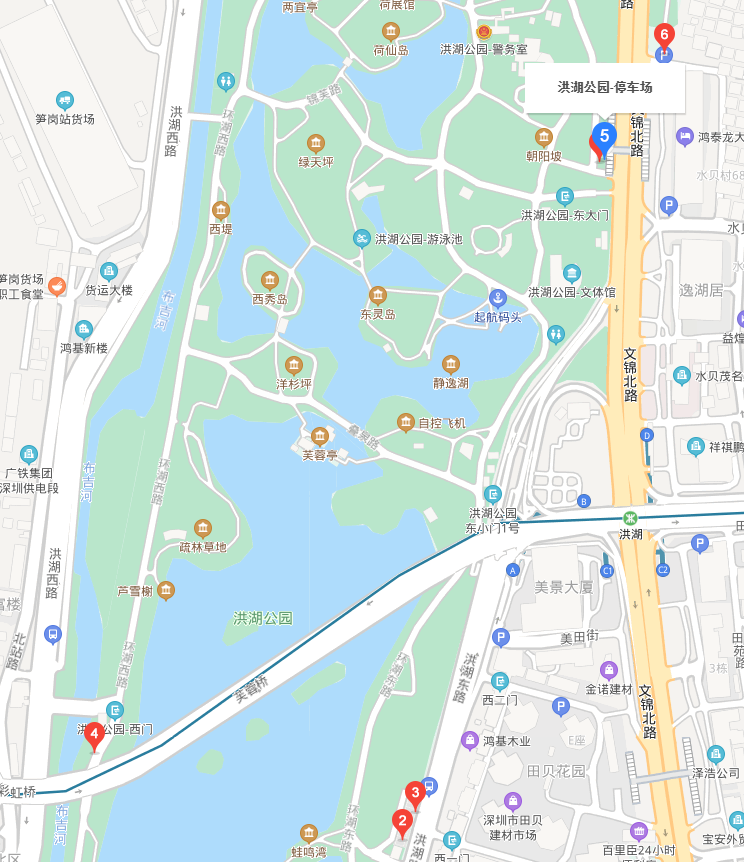 深圳洪湖公园有停车场吗附具体位置