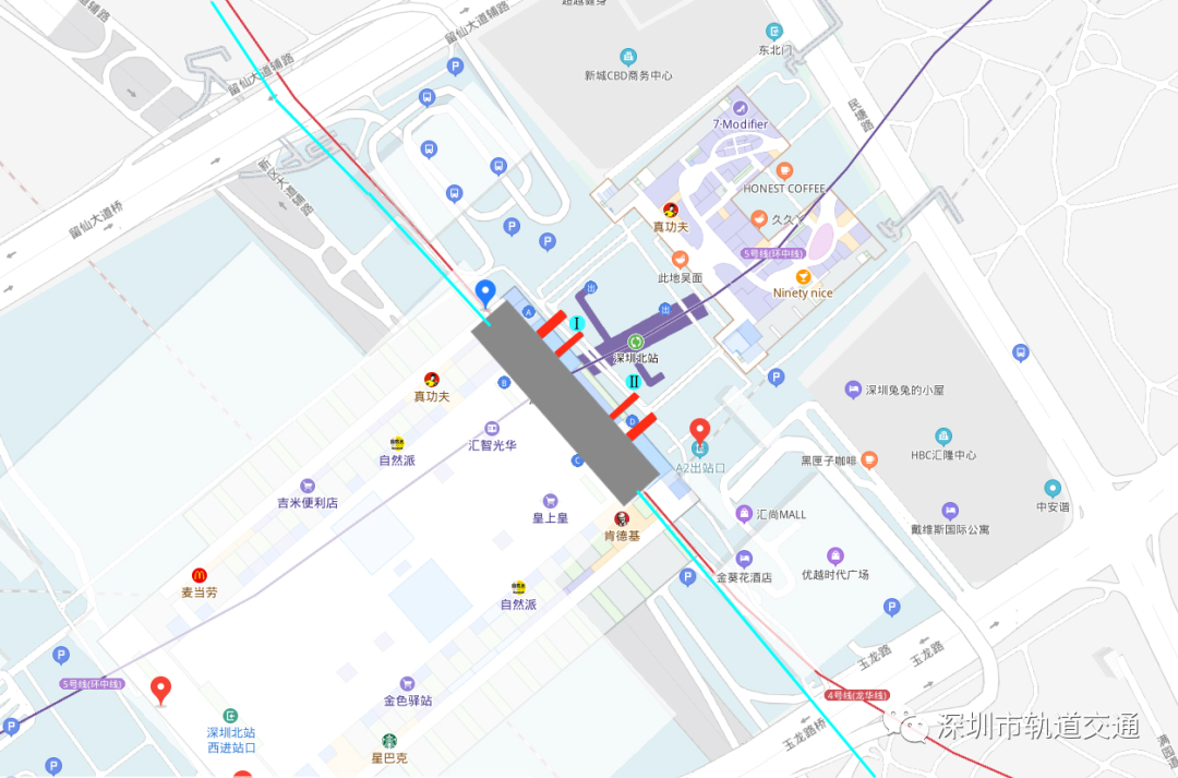 深圳地铁6号线深圳北站出入口详情