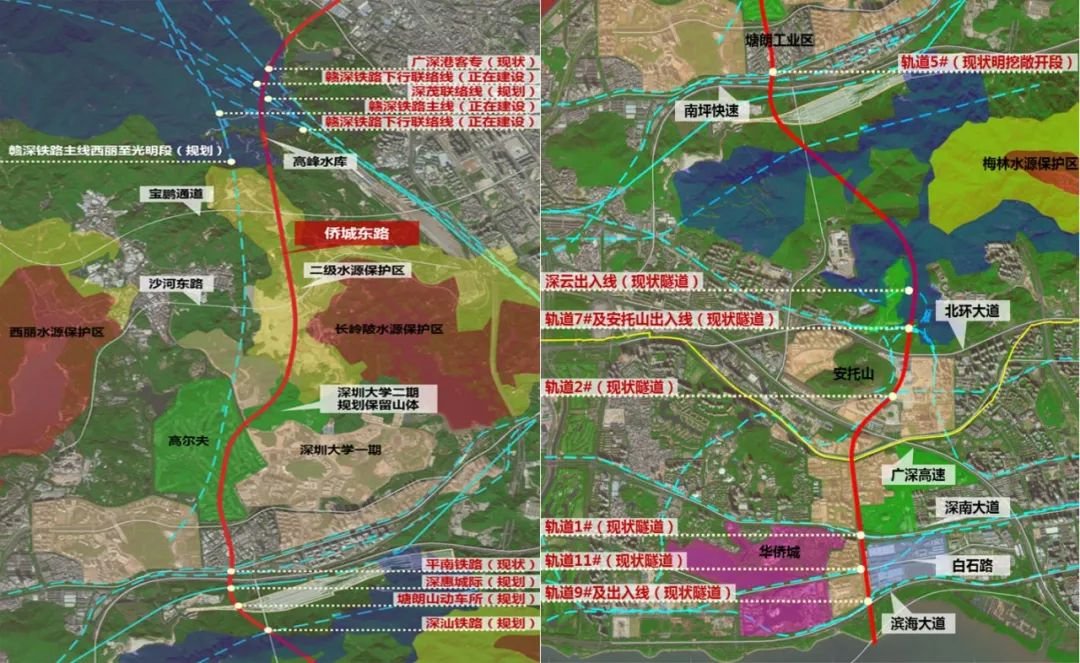 深圳侨城东路北延通道建设规划详情(连接区域 线路长度)
