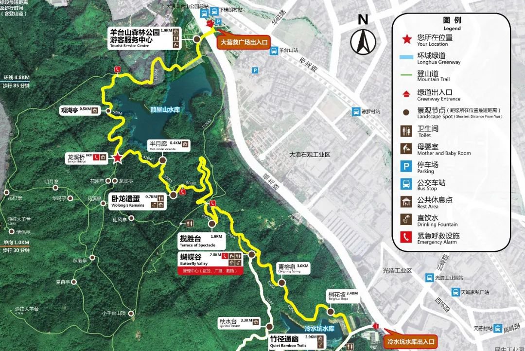 深圳阳台山绿道游玩路线一览