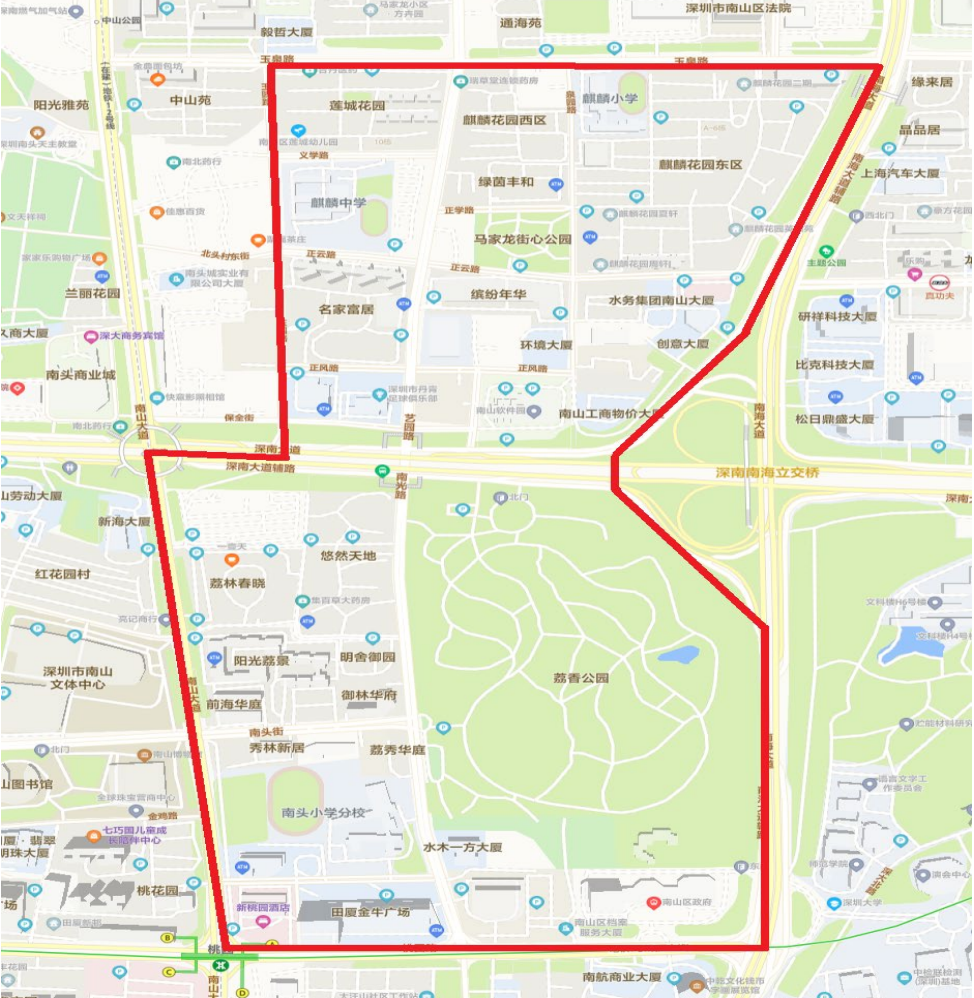 2021深圳南山区南实集团麒麟中学学区划分