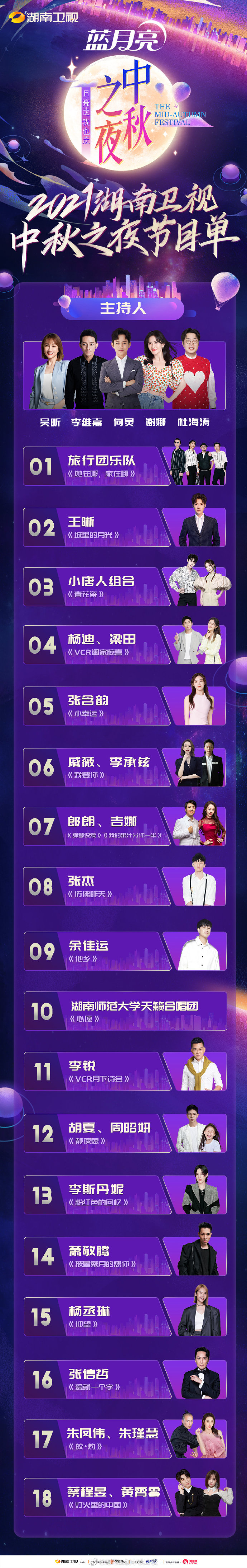 2021年湖南卫视中秋之夜直播时间节目单观看入口