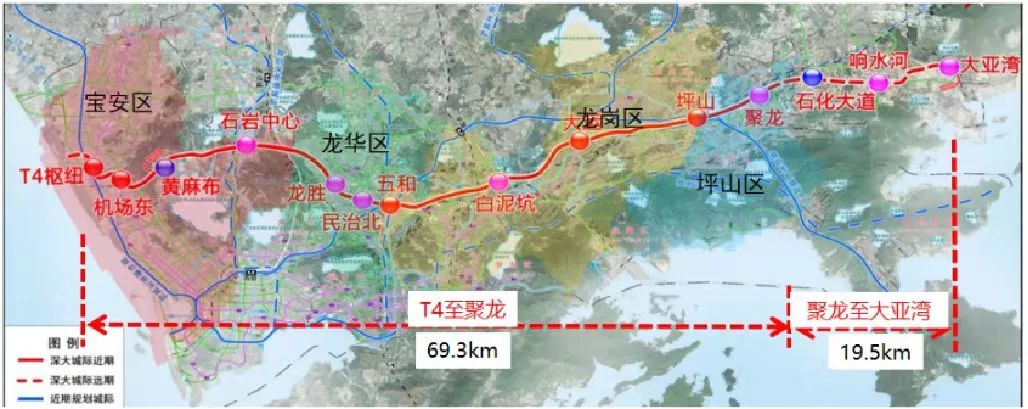 深大城际(轨道交通33号线)线路规划图(2021年更新)_深圳之窗