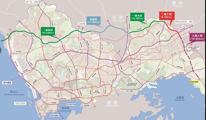 深圳外环高速公路是广东省智慧高速省级科技示范路,由深圳段和东莞段
