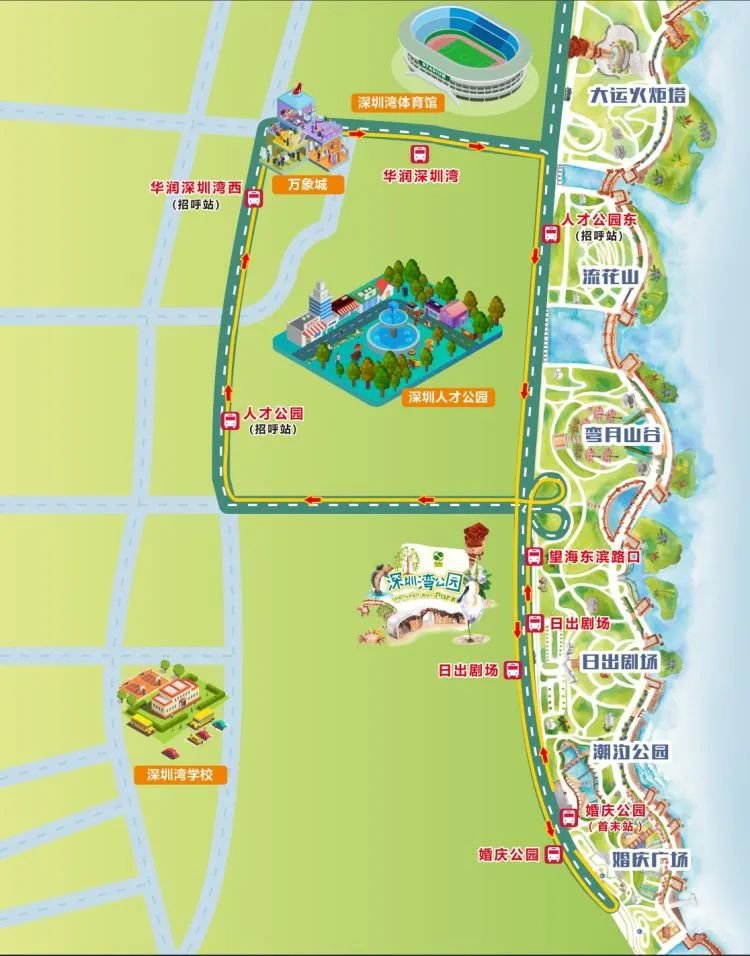深圳湾公园巴士开通详情2022运营时间站点线路图