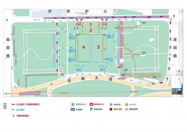 深圳市民中心灯光秀地铁哪个出口2023